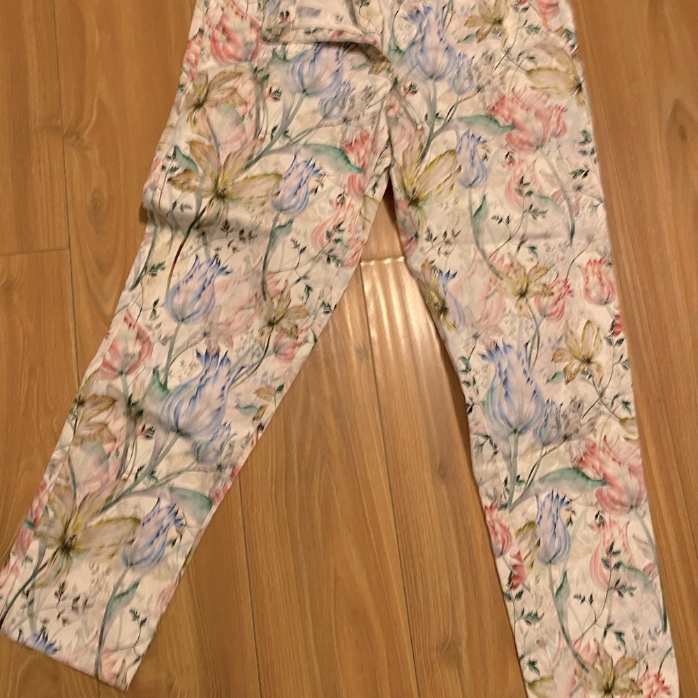 Floral business slacks